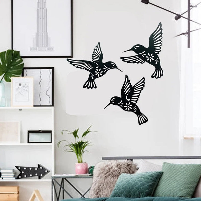 BowLift | Set of 3 Metal Hummingbird Wall Art Decoration