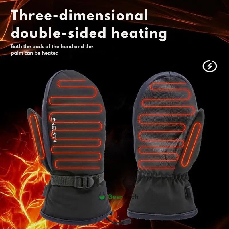 BowLift | Electric Heating Hand Warmer Gloves | Dual-Sided Heating, Waterproof & USB Rechargeable for Skiing, Hiking, Mitten & Daily Use