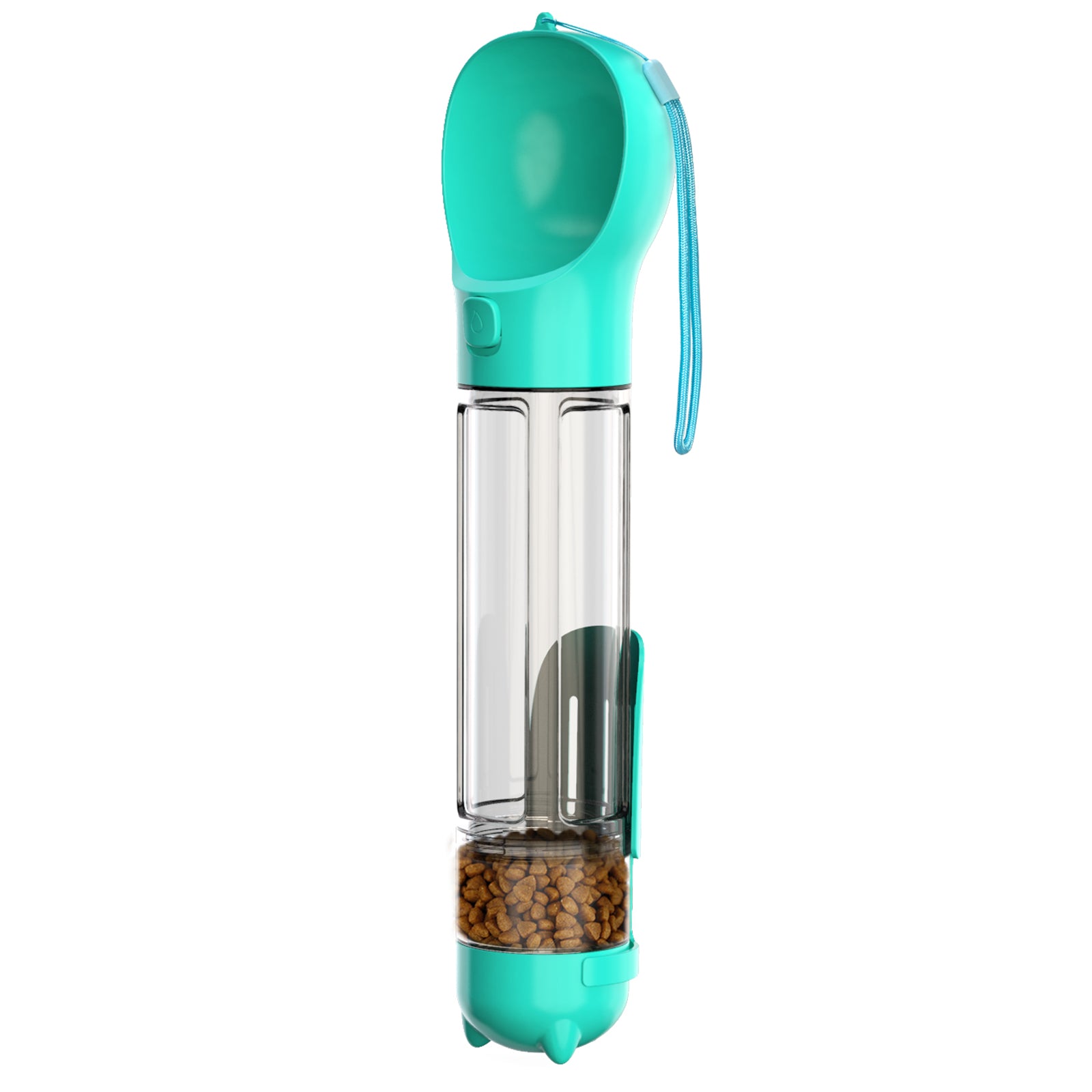 Portable 500ml Pet Water Bottle with Food Compartment & Bag