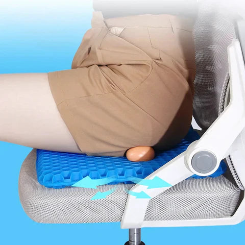 BowLift | Cooling Gel Seat Cushion | Breathable, Flexible & Pain Relief for Office Chairs, Cars, and Home Use