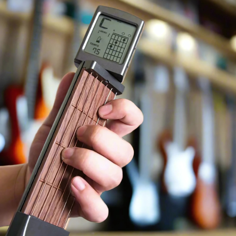 BowLift | Pocket Guitar Trainer | Real Steel Strings, Adjustable Tension & 400+ Chords for Beginners and On-the-Go Practice