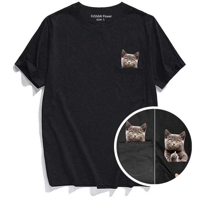 BowLift | Pockets Middle Finger Cat T-Shirt