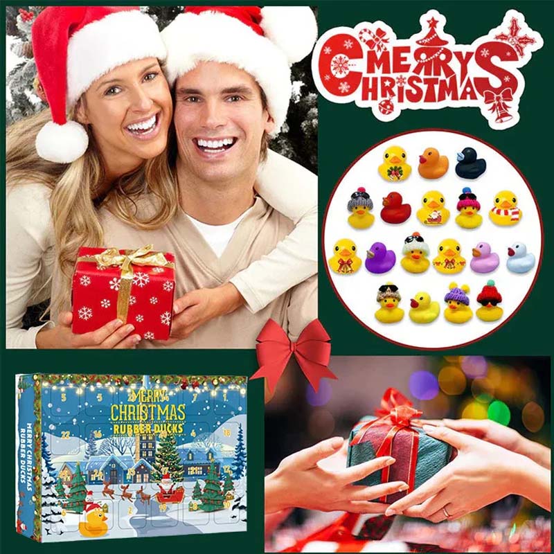 BowLift | 24 Pcs Countdown Christmas Rubber Ducks Advent Calendar