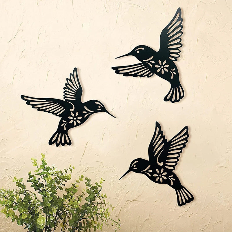 BowLift | Set of 3 Metal Hummingbird Wall Art Decoration