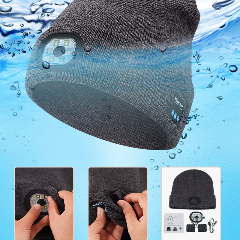 BowLift | Bluetooth Beanie with LED Light & Removable Speakers
