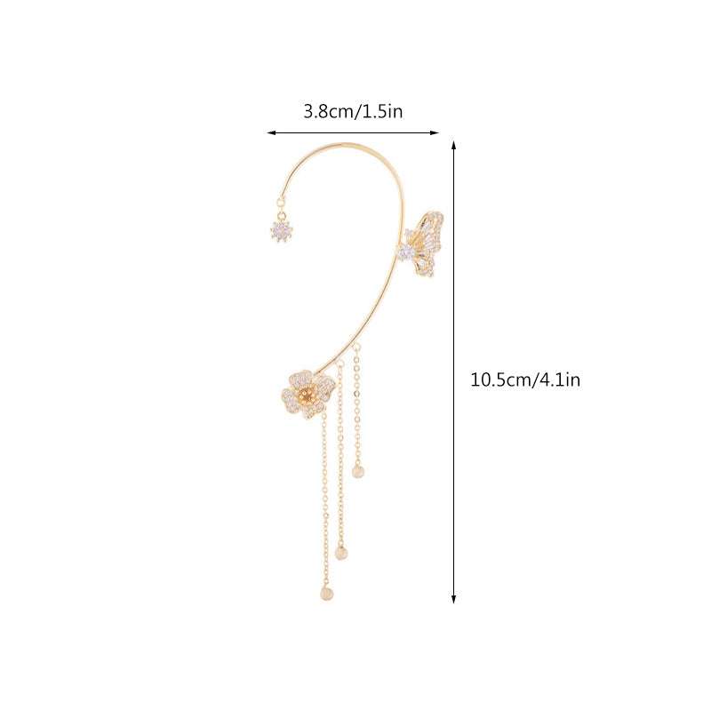 BowLift | Butterfly Tassel Style Zircon Earrings