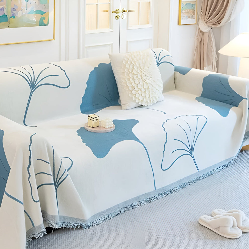 BowLift | Pastoral Style Ginkgo Leaf Sofa Cover