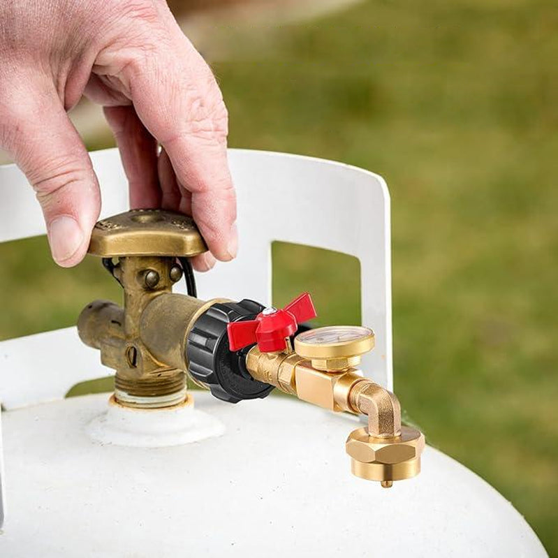 BowLift | Highly Rated Propane Refill Elbow Adapter with Tank Indicator
