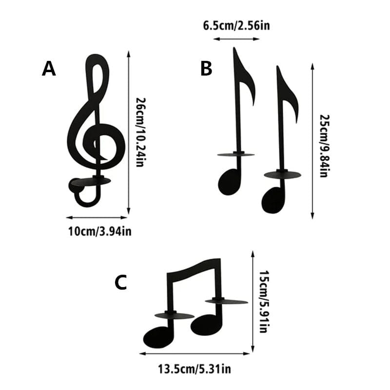 BowLift | Black Music Note Wall Lamp