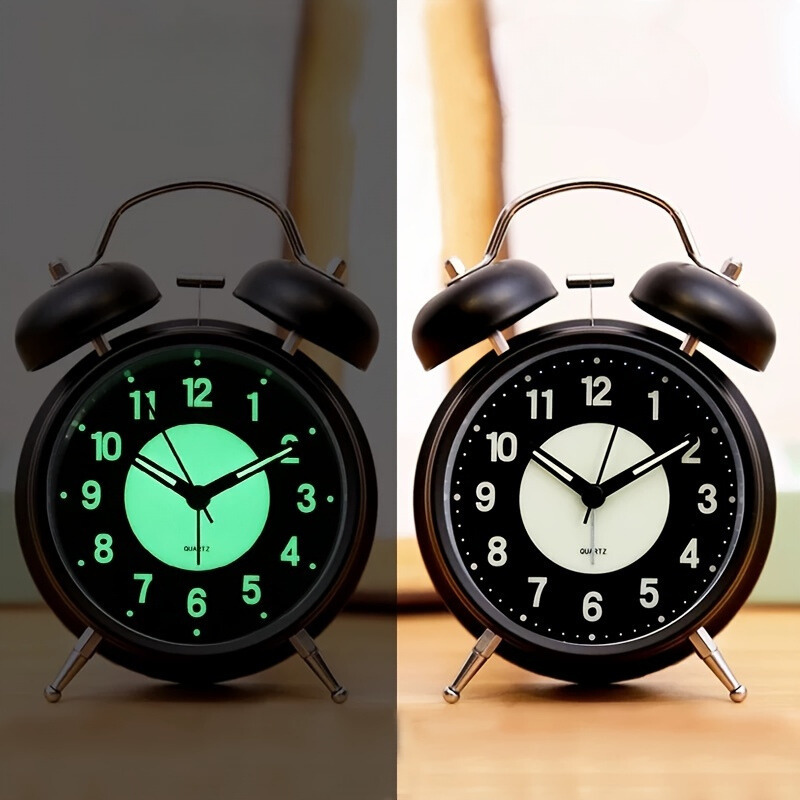 BowLift | LuminousTime - Elegant Metal Alarm Clock with Gentle Lighting for Peaceful Mornings and Nights