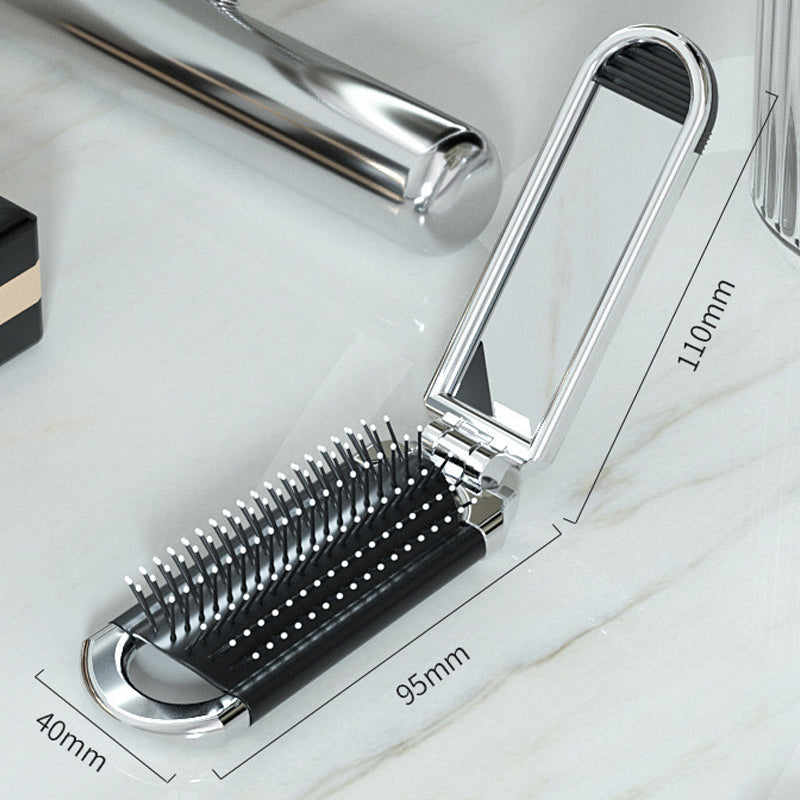 BowLift | MirrorFlex Travel Mirror Hair Brush | Foldable & Compact | Practical Styling on the Go