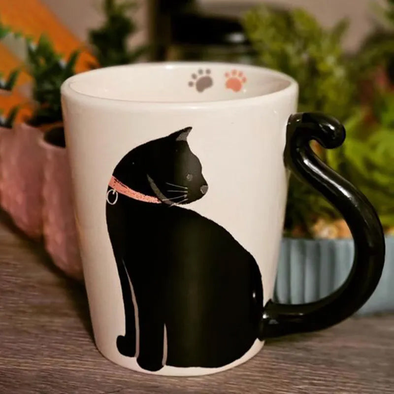 BowLift | Cute Handmade Black Cat Lucky Coffee Cup