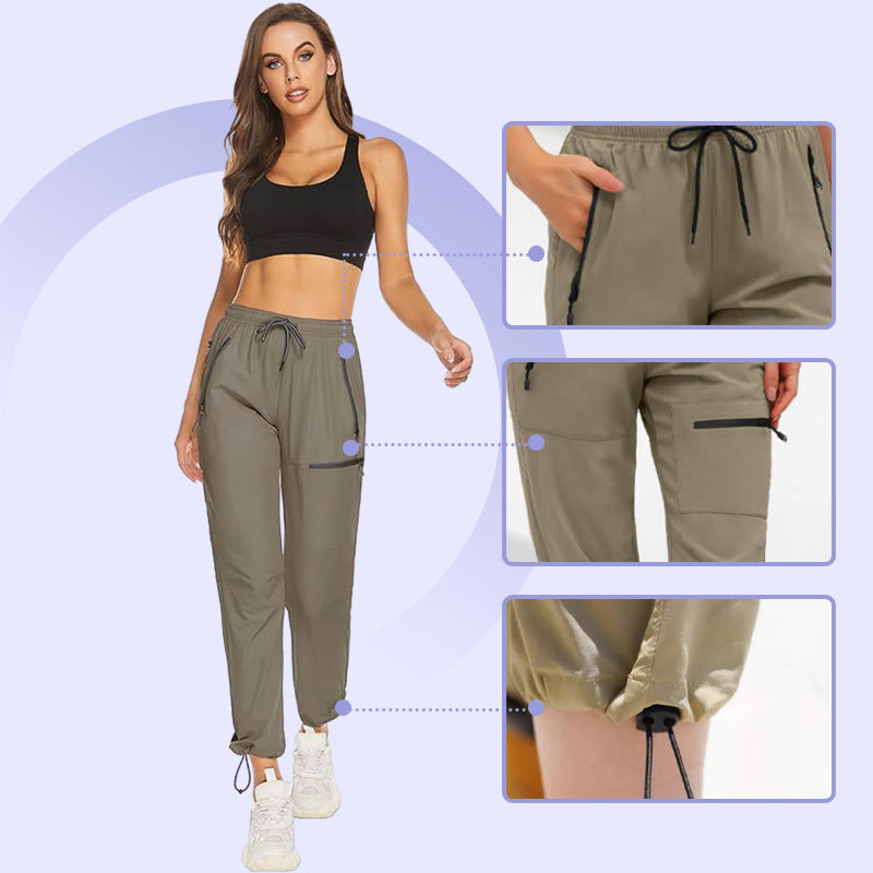 Lightweight, quick-drying UPF 50+ cargo hiking pants for women