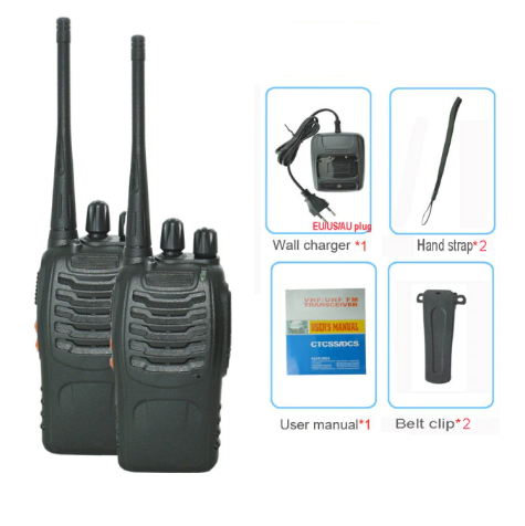BowLift | 2Pcs Portable Handy Talkie Radio Station Amateur Two Way Radio Receiver Transmitter Transceiver