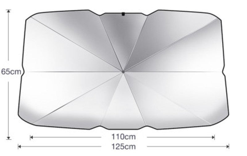 BowLift | Foldable Car Windshield UV Protection Sunscreen Heat Insulation Umbrella, with Storage Bag, Suitable for Most Vehicles