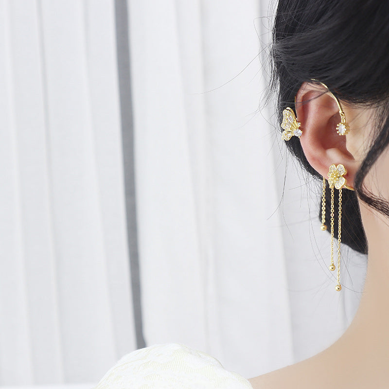 BowLift | Butterfly Tassel Style Zircon Earrings