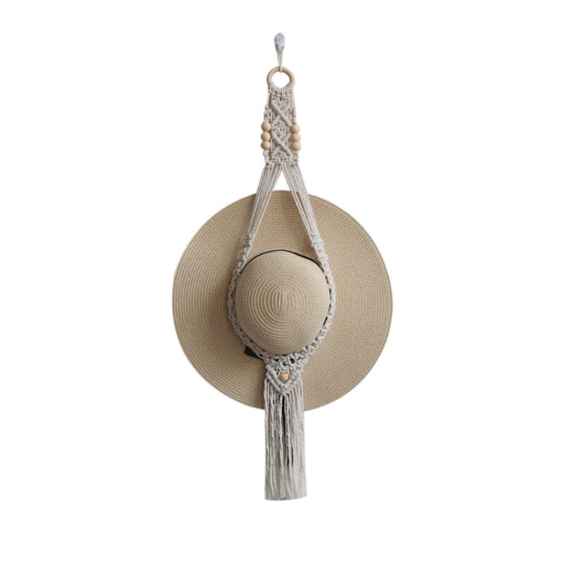 BowLift | Handmade Linen Decorative Boho Hat Rack For Wall Hanging