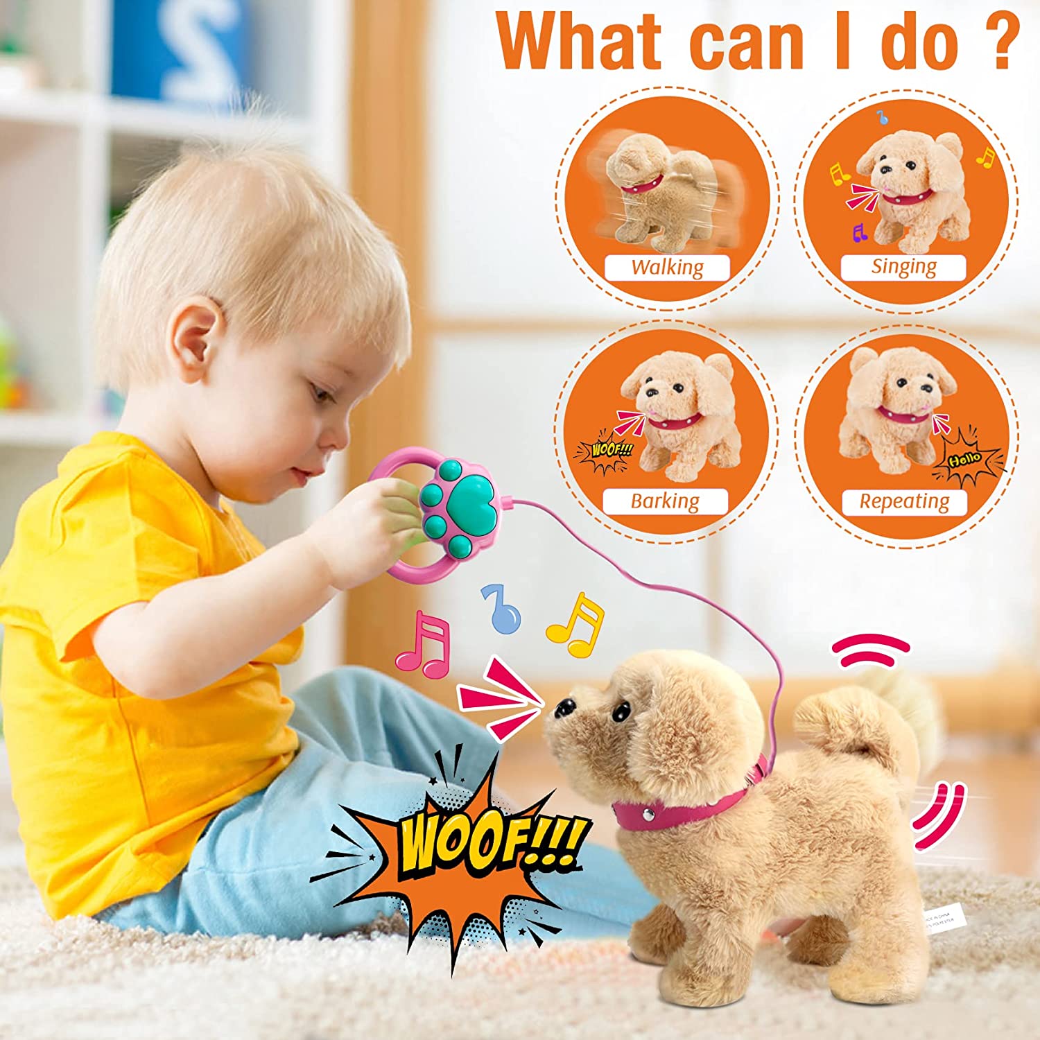 BowLift | Electronic Interactive Plush Puppy Toy
