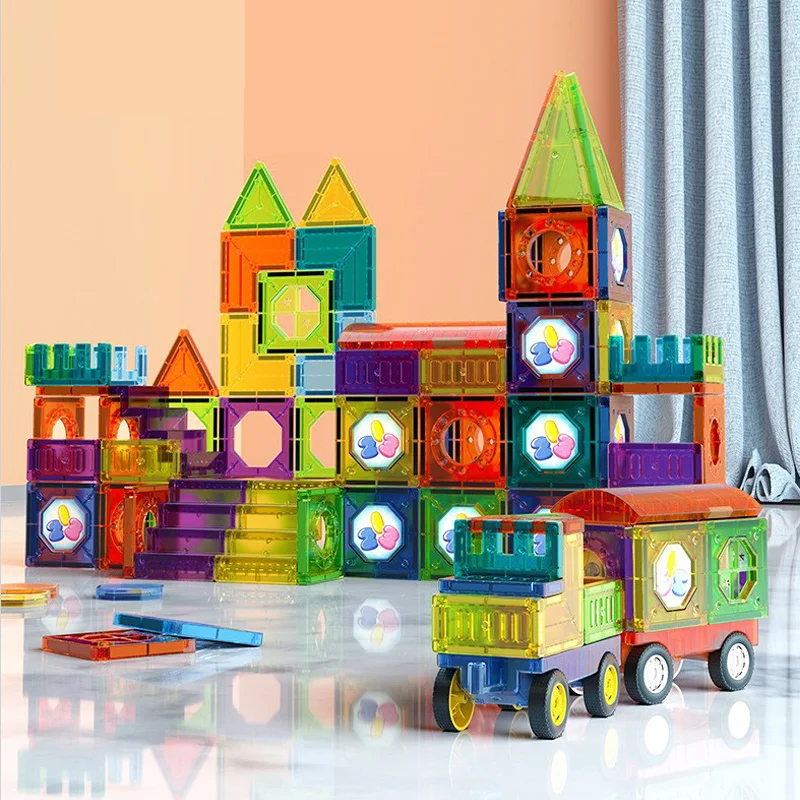 BowLift | BrightTracks – Magnetic Building Toy with LED (69-Piece Set)