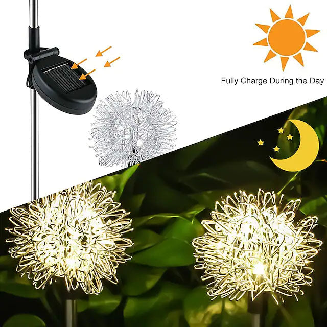 BowLift | 2-Pack: Outdoor Solar Dandelion Garden Lights
