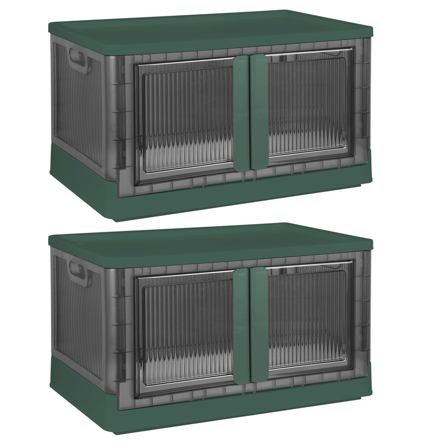 BowLift | 2-piece: Collapsible Stackable Storage Containers with Lid