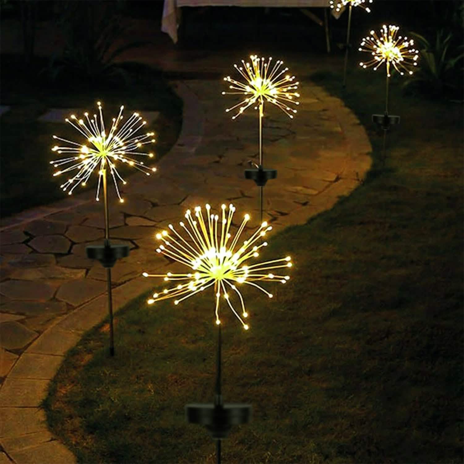 BowLift | 2-piece: Solar-powered star explosion garden lights