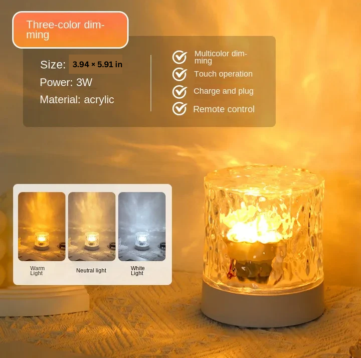 BowLift | Crystal Ripple Projector Night Light