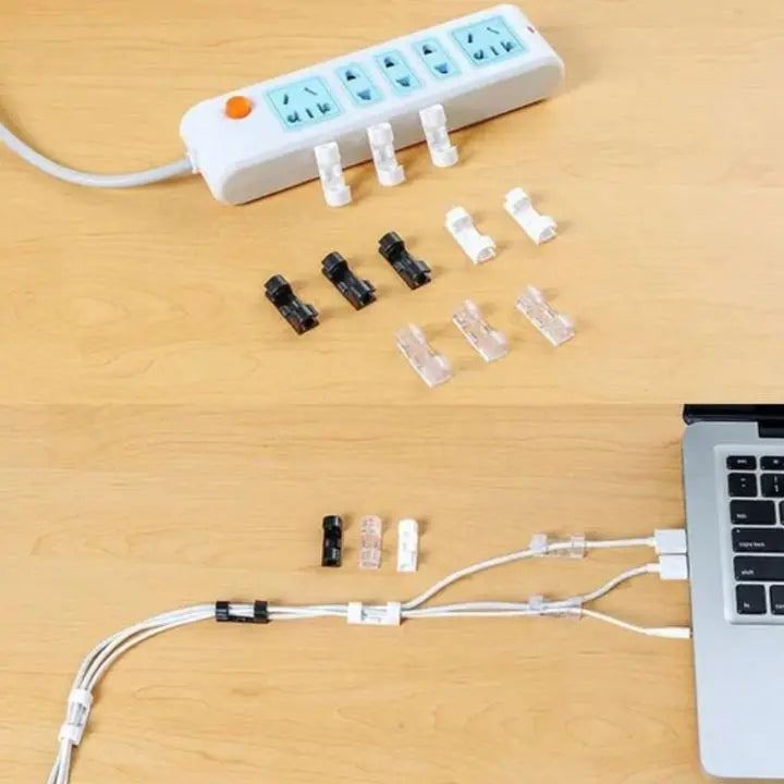 BowLift | 20 pieces | Self-adhesive cable clips – for cable management