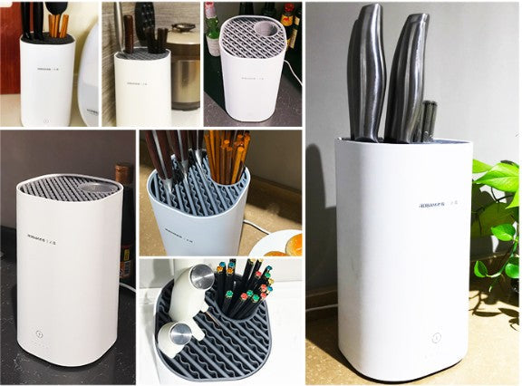 BowLift | Automatic Intelligent Disinfection Drying Knife Holder with UV Disinfection, High-Temperature Drying, Large Capacity, Washable Module & Energy Saving