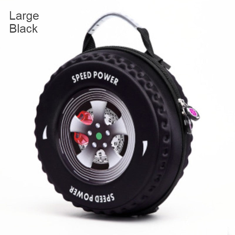 BowLift | Cool 3D Racing Car Tire Backpack, for Preschool & Kindergarten, Boys & Girls