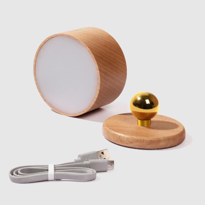 BowLift | Simple wood USB rechargeable touch magnet LED night light wall sconce lamp