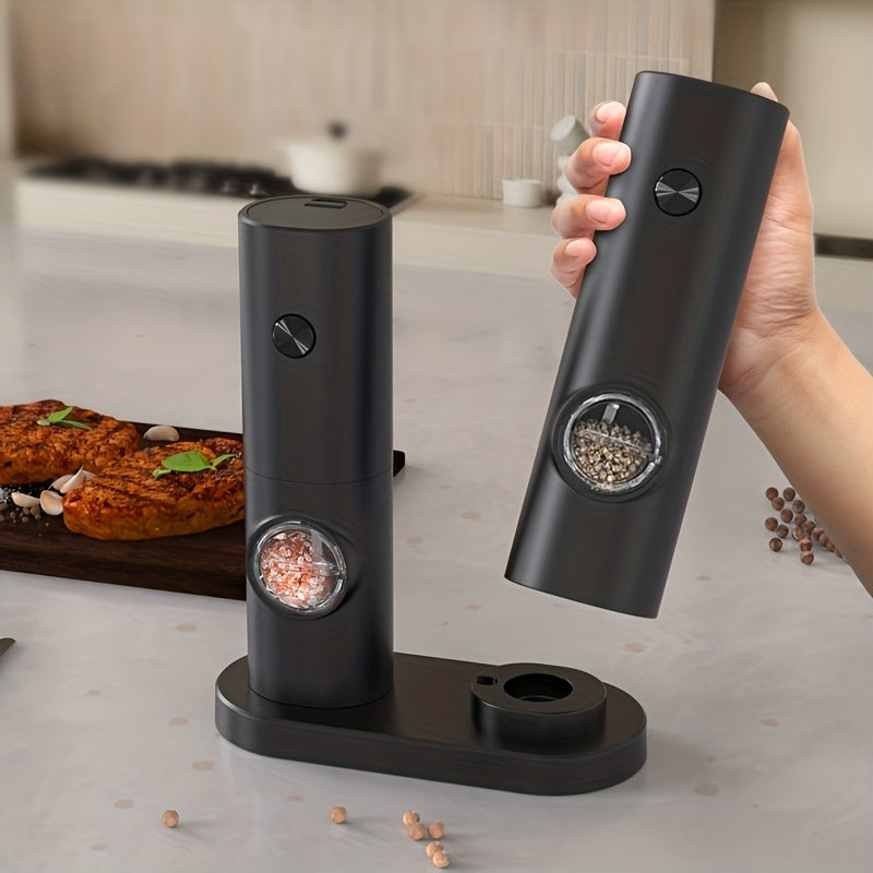BowLift | Electric Pepper and Salt Grinder Set with Adjustable Coarseness and LED Light