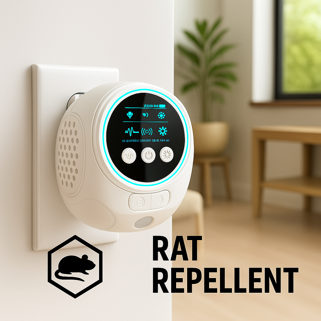 BowLift | Plug-In Ultrasonic Rat Repellent | Chemical-Free. Silent & Covers Up to 3200 sq. ft. for Indoor and Outdoor Use