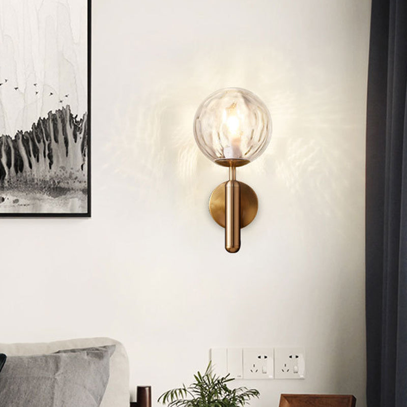 BowLift | Minimalistic Globe Wall Mount Light Fixture Glass 1-Head Bedroom Wall Lighting Ideas
