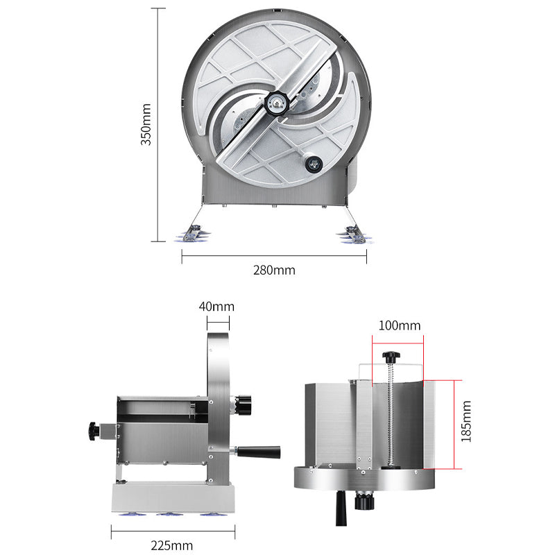 BowLift | Stainless Steel Manual Vegetable Fruit Slicer 0-13mm Potato Cucumber Lemon Slicer Machine