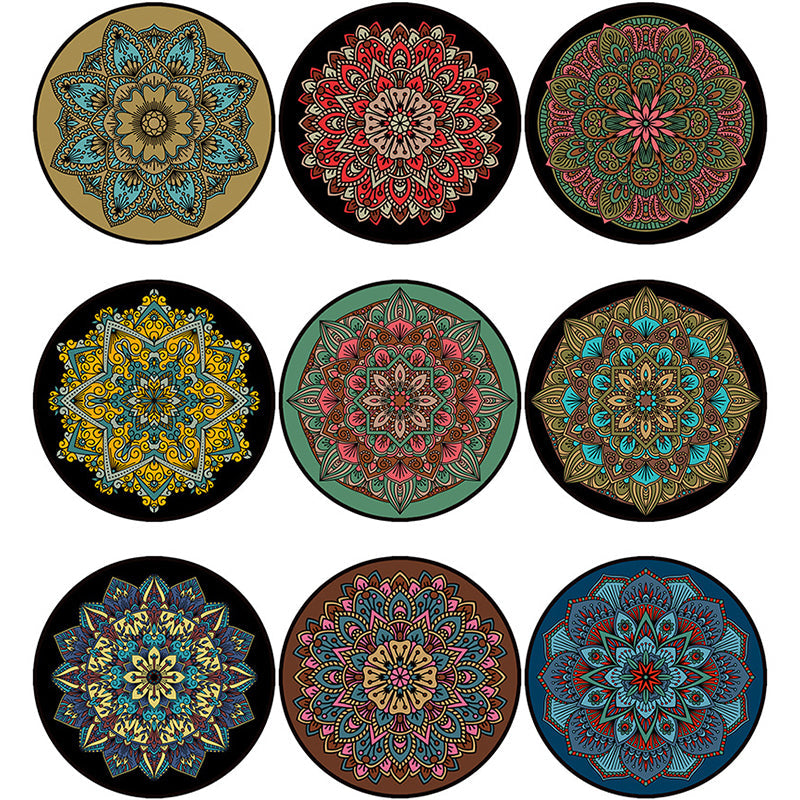 BowLift | Glamorous layered floral pattern rug multicolored Moroccan rug polypropylene stain resistant non-slip backing machine washable rug for home