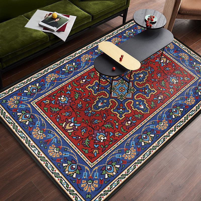 BowLift | Persian tribal patterned carpet Multicolored polyester carpet Stain-resistant Pet-friendly Non-slip backing Carpet for bedroom