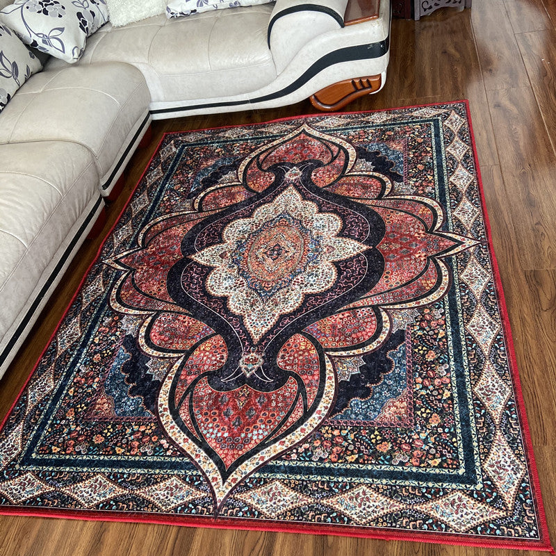 BowLift | Glam Persian Indoor Dress Multicolored Floral Pattern Dress Non-Slip Back Machine Washable Pet Friendly Carpet for Living Room