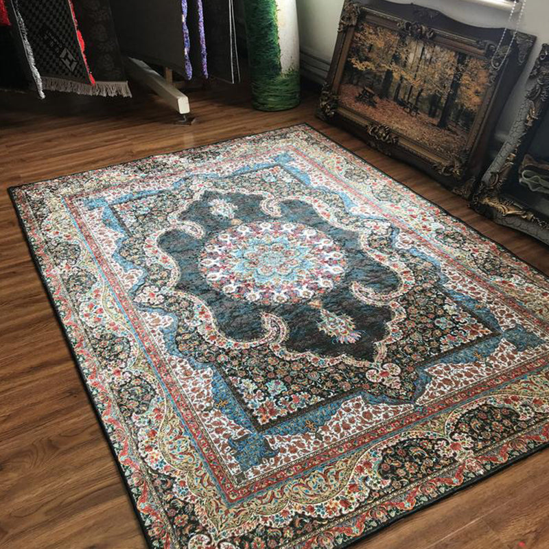 BowLift | Glam Persian Indoor Dress Multicolored Floral Pattern Dress Non-Slip Back Machine Washable Pet Friendly Carpet for Living Room