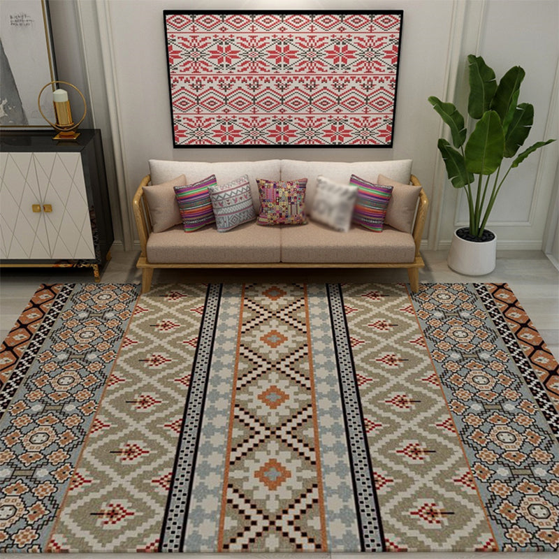 BowLift | Color back Moroccan style rug Polymer geometric pattern rug non-slip bottom machine washable stain-resistant rug for indoor use