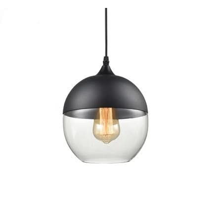 BowLift | Hand-Blown Glass & Wood Pendant Light Adjustable