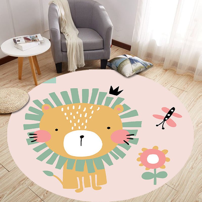 BowLift | Beautiful Animal Indoor Rug Multicolored Cartoon Rug Polypropylene Washable Non-slip Stain-resistant Rug for the Nursery