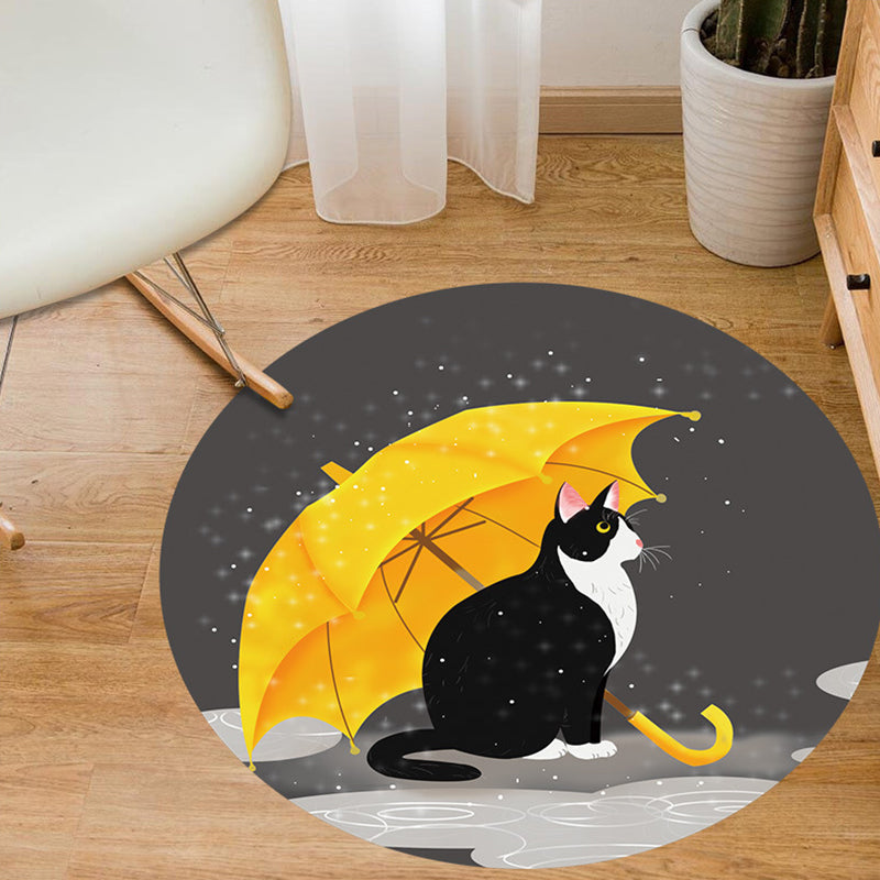 BowLift | Shaded Animal Pattern Rug Multicolored Princess Rug Polypropylene Non-Slip Stain Resistant Washable Rug