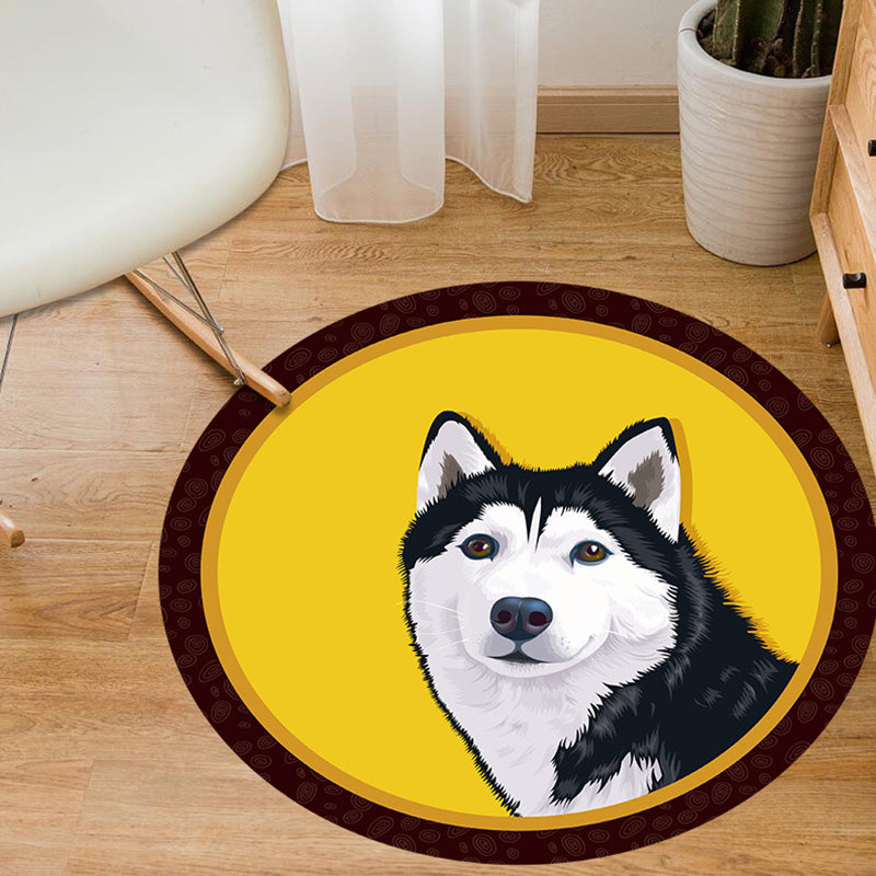 BowLift | Shaded Animal Pattern Rug Multicolored Princess Rug Polypropylene Non-Slip Stain Resistant Washable Rug