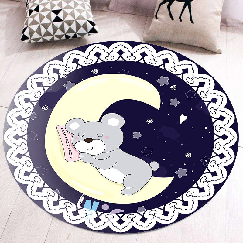 BowLift | Shaded Animal Pattern Rug Multicolored Princess Rug Polypropylene Non-Slip Stain Resistant Washable Rug