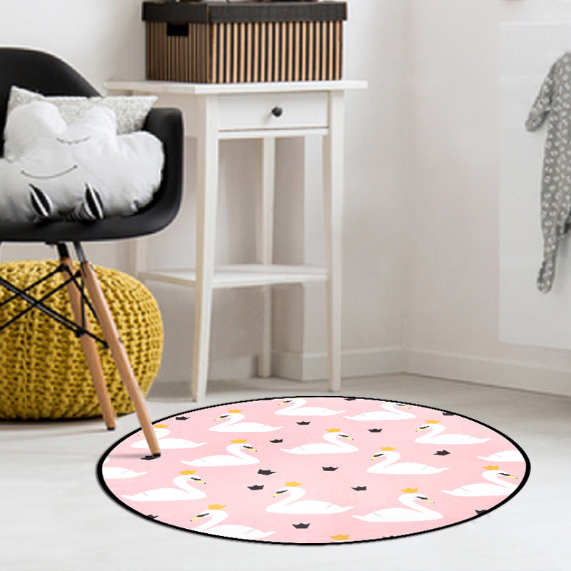 BowLift | Decorative Multi-Color Cartoon Rug Synthetic Animal Pattern Stain Resistant Non-Slip Back Washable Rug for Living Room