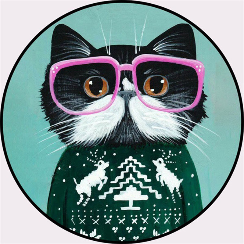 BowLift | Creative Colorful Cartoon Rug Synthetic Animal Portrait Man Pattern Rug Non-Slip Washable Pet Friendly Rug for Room