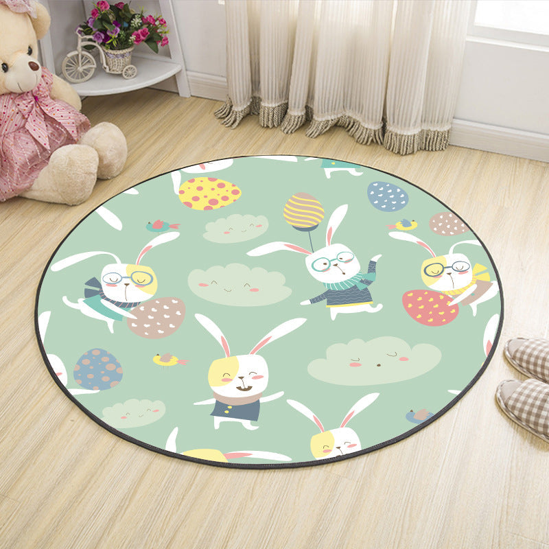 BowLift | Shaded Cartoon Indoor Rug Multicolored Animal Print Rug Machine Washable Stain Resistant Non-Slip Rug for the Children's Room