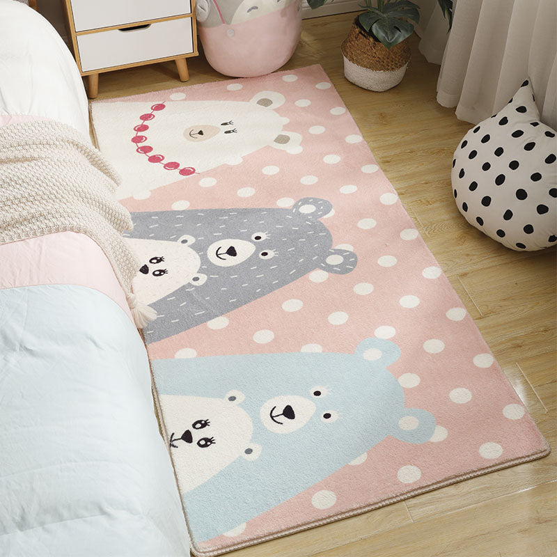 BowLift | Babyish Multicolor Animal Rug Cotton Cartoon Rug Washable Non-Slip Stain-Resistant Rug for Kids