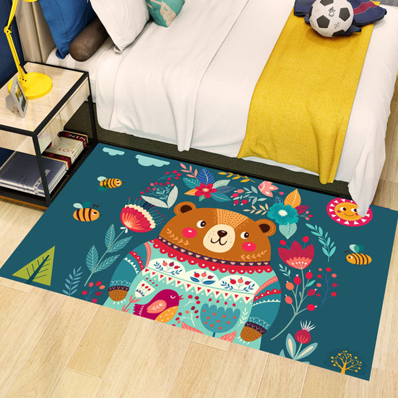 BowLift | Shaded Multicolor Kids Carpet Polypropylene Cartoon Carpet Pet Friendly Non-Slip Stain Resistant Carpet for Kids' Room